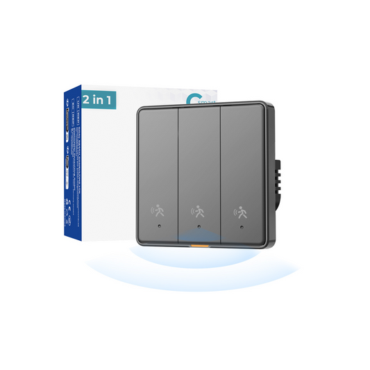 ShineVion Technology Zigbee New Experience of Radar Sensing Switch Grey Universal