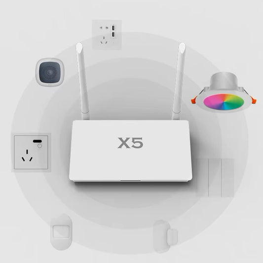 Zigbee 3.0 gateway supports up to 400 connected devices, compatible with TT Lock gateway, remote control via Tuya Smart Life app, Alexa voice control, supports WiFi, BLE, and Zigbee protocols, ideal as a project-level hub.