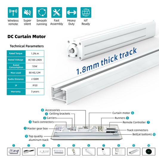 Smart Electric Curtain Kits -Automate Your Home Efficiently